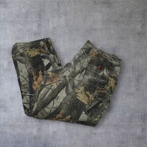 Mens Carhartt B158 Camo Dungaree Fit